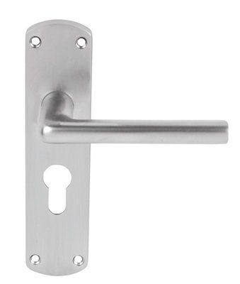 Smith Locke Uno Satin Chrome Effect Zinc Alloy Euro Lock Door Handle L 109mm Diy At B Q