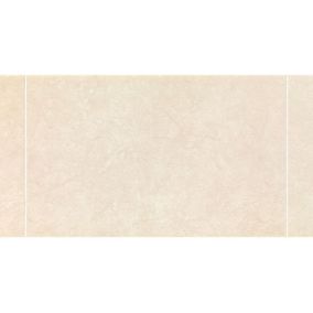 Smooth Beige PVC Cladding (L)1.2m (W)250mm (T)10mm, Pack of 8