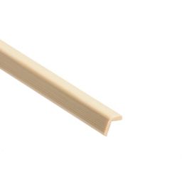 Smooth Natural Pine Angled edge Softwood Moulding (L)2.4m (W)13mm (T)13mm 0.17kg