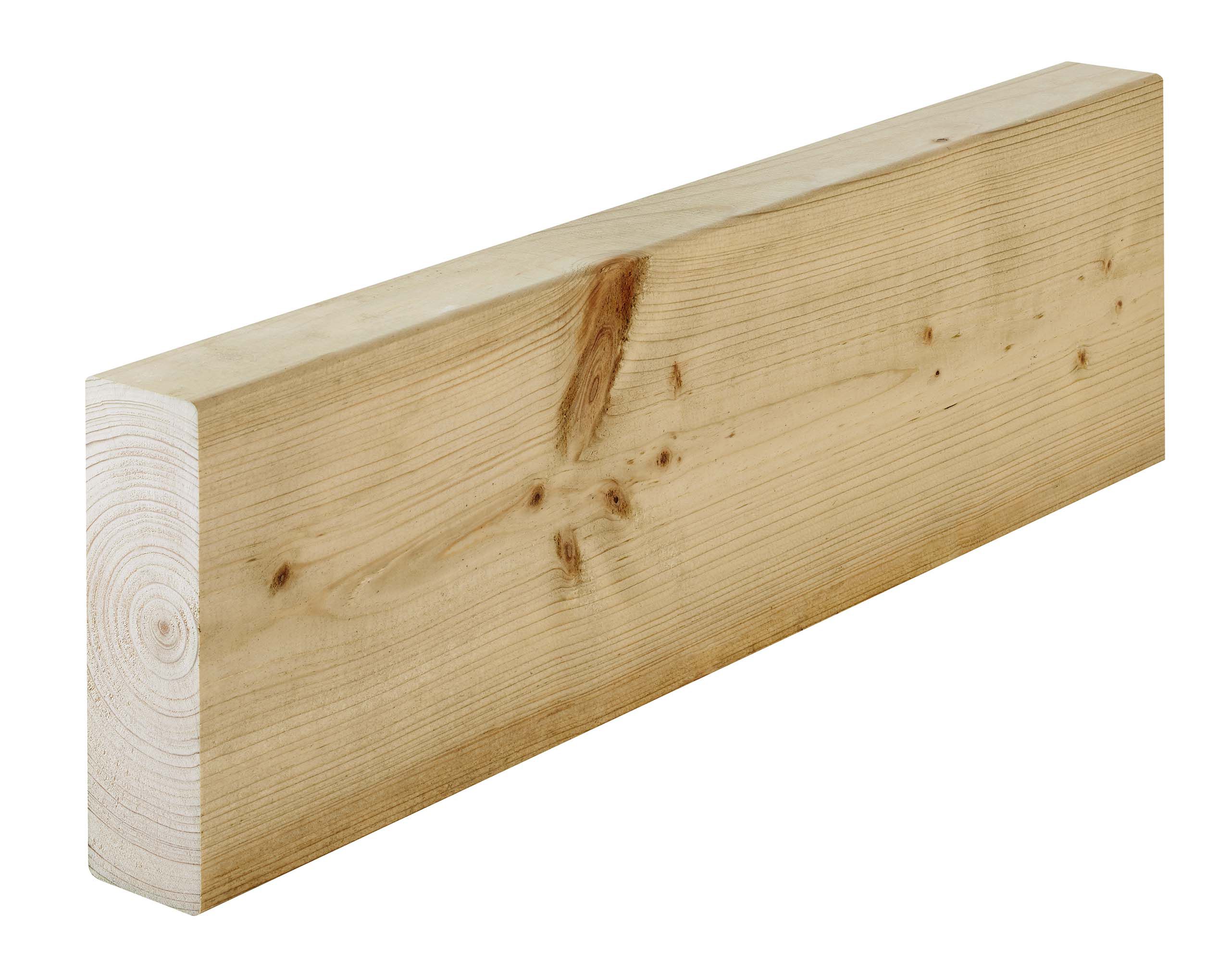 Smooth Planed C16 Redwood pine Carcassing timber (L)2.4m (W)145mm (T)45mm, Pack of 3