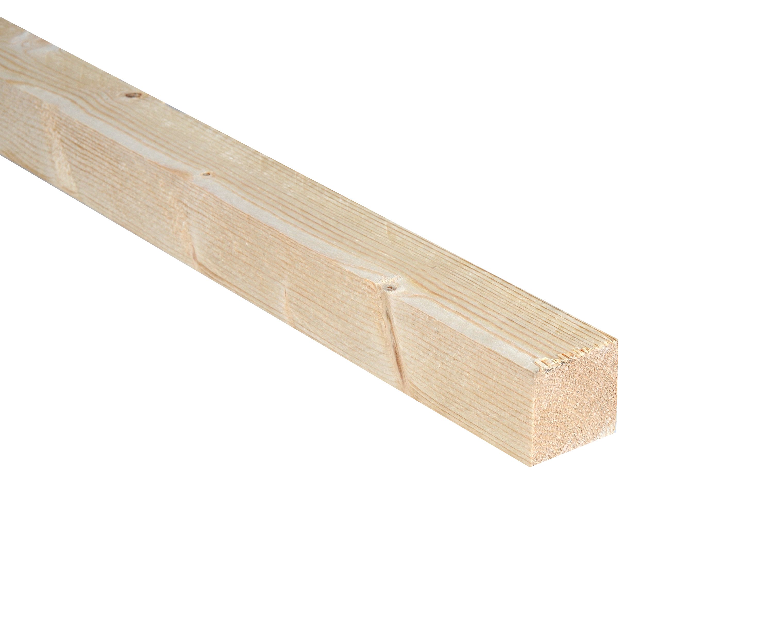 Smooth Planed Round edge Stick timber (L)2.4m (W)38mm (T)38mm, Pack of ...