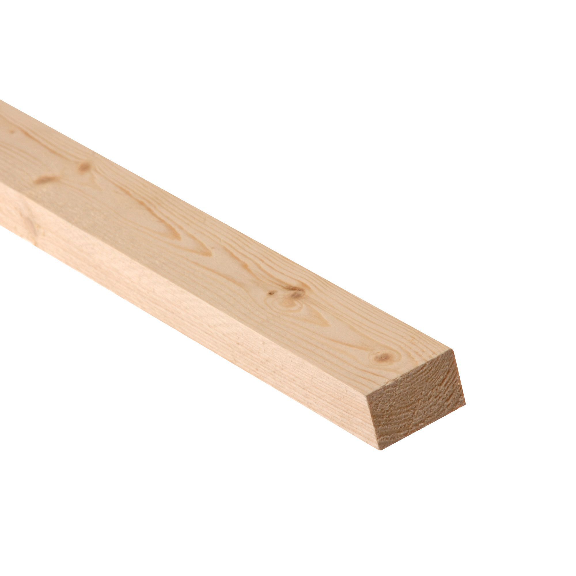 Smooth Planed Spruce Stick timber (L)1.8m (W)34mm (T)18mm, Pack of 24