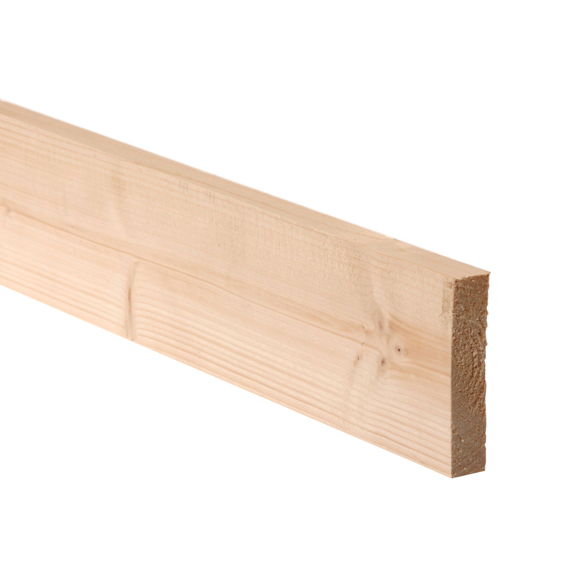 Smooth Planed Spruce Stick timber (L)1.8m (W)70mm (T)18mm, Pack of 12