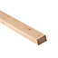 Smooth Planed Square edge Spruce Timber (L)1.8m (W)34mm (T)18mm, Pack of 24
