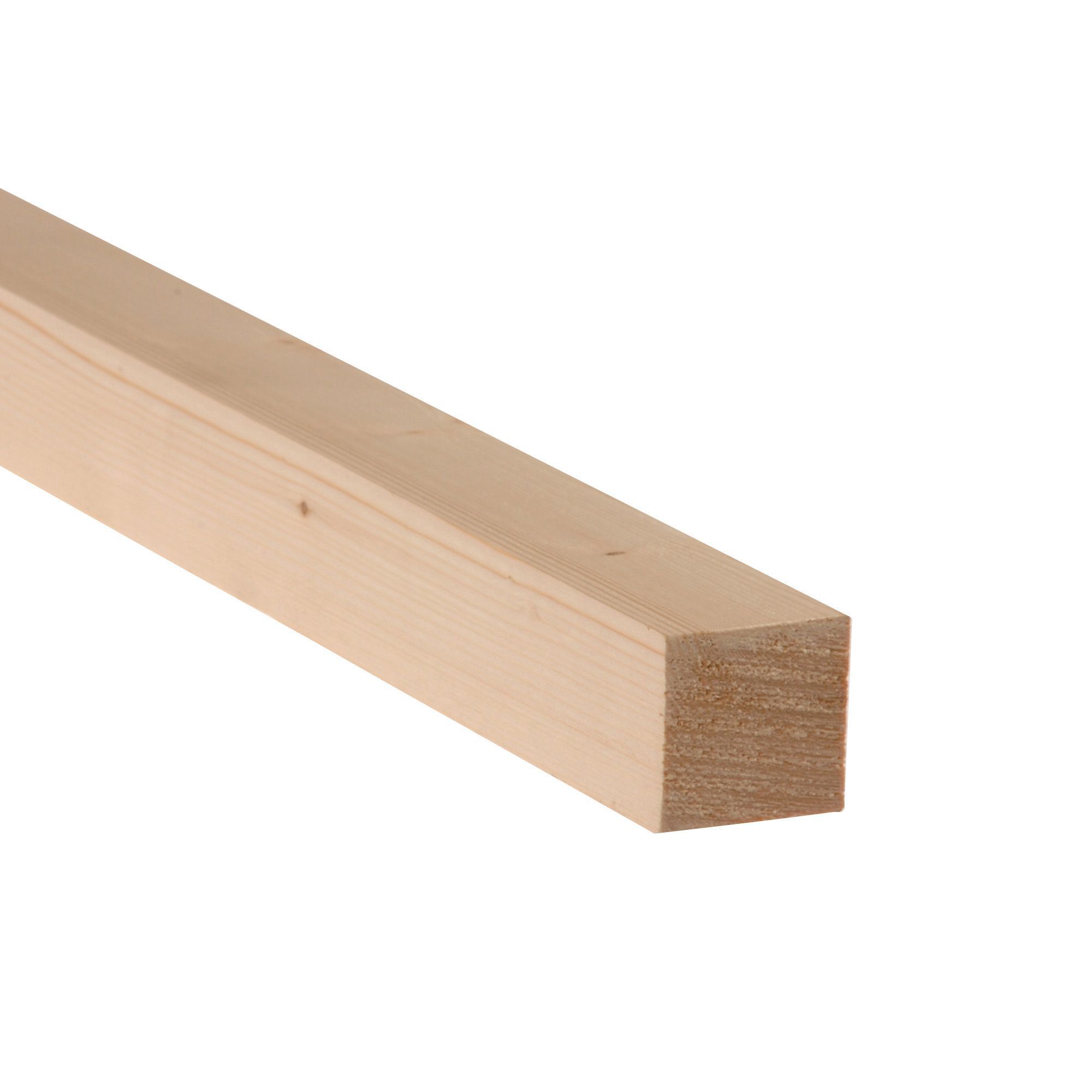 Smooth Planed Square Edge Spruce Timber (L)1.8m (W)34mm (T)34mm, Pack ...