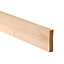 Smooth Planed Square edge Spruce Timber (L)2.1m (W)131mm (T)28mm, Pack of 6