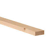 Smooth Planed Square edge Spruce Timber (L)2.4m (W)44mm (T)18mm, Pack of 12