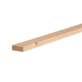 Smooth Planed Square edge Stick timber (L)2.1m (W)44mm (T)12mm, Pack of 16