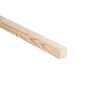 Smooth Planed Square edge Stick timber (L)2.4m (W)44mm (T)27mm, Pack of 8