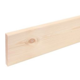 Smooth Planed Square edge Whitewood spruce Stick timber (L)2.4m (W)119mm (T)18mm