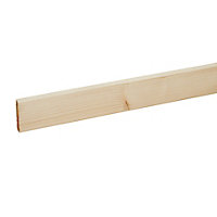 Smooth Planed Square edge Whitewood spruce Stick timber (L)2.4m (W)44mm (T)12mm