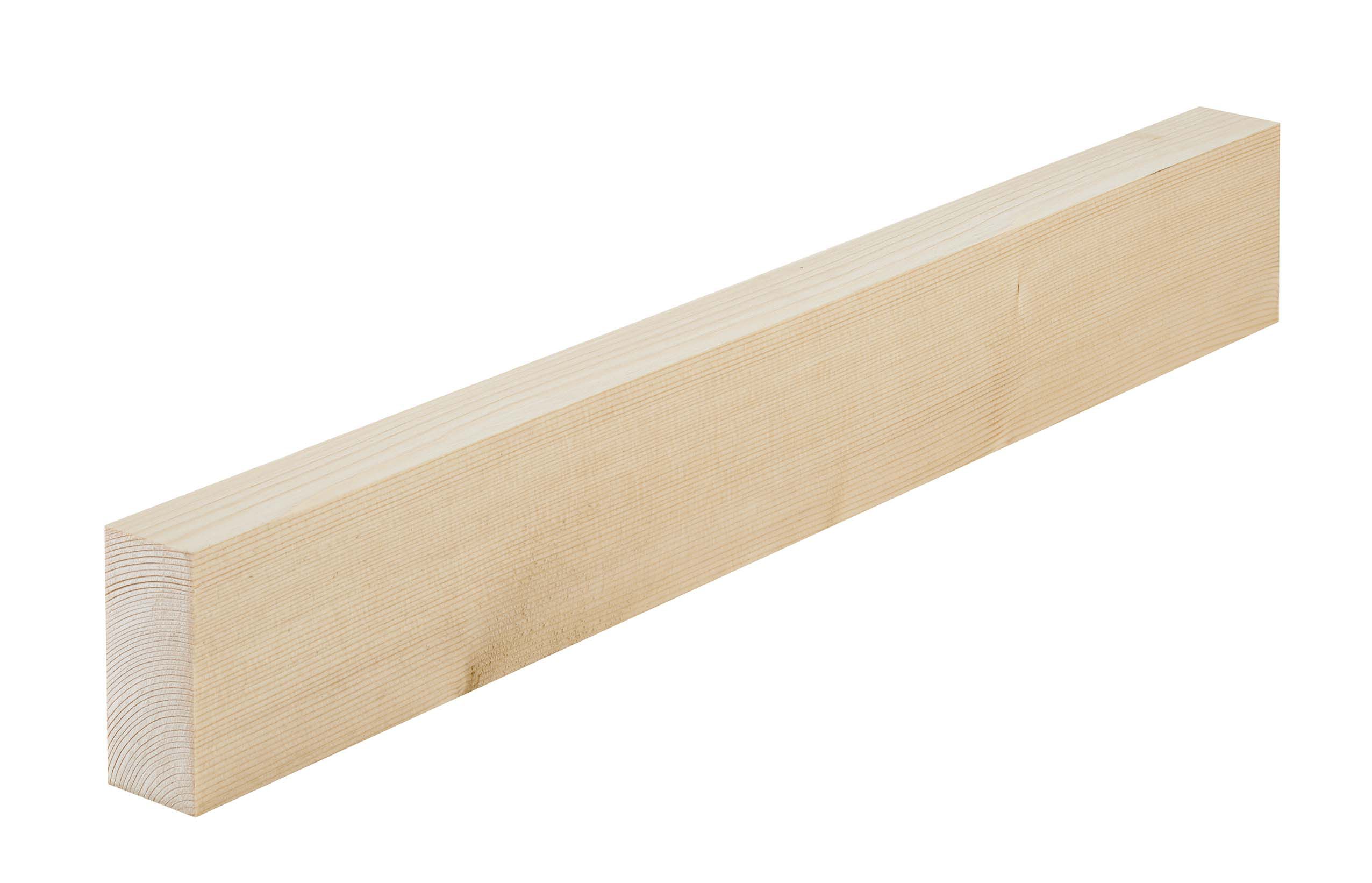 Smooth Planed Whitewood spruce Stick timber (L)2.4m (W)70mm (T)27mm, Pack of 4