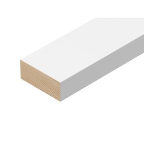 Smooth Primed Square edge MDF Stripwood (L)0.9m (W)44mm (T)18mm