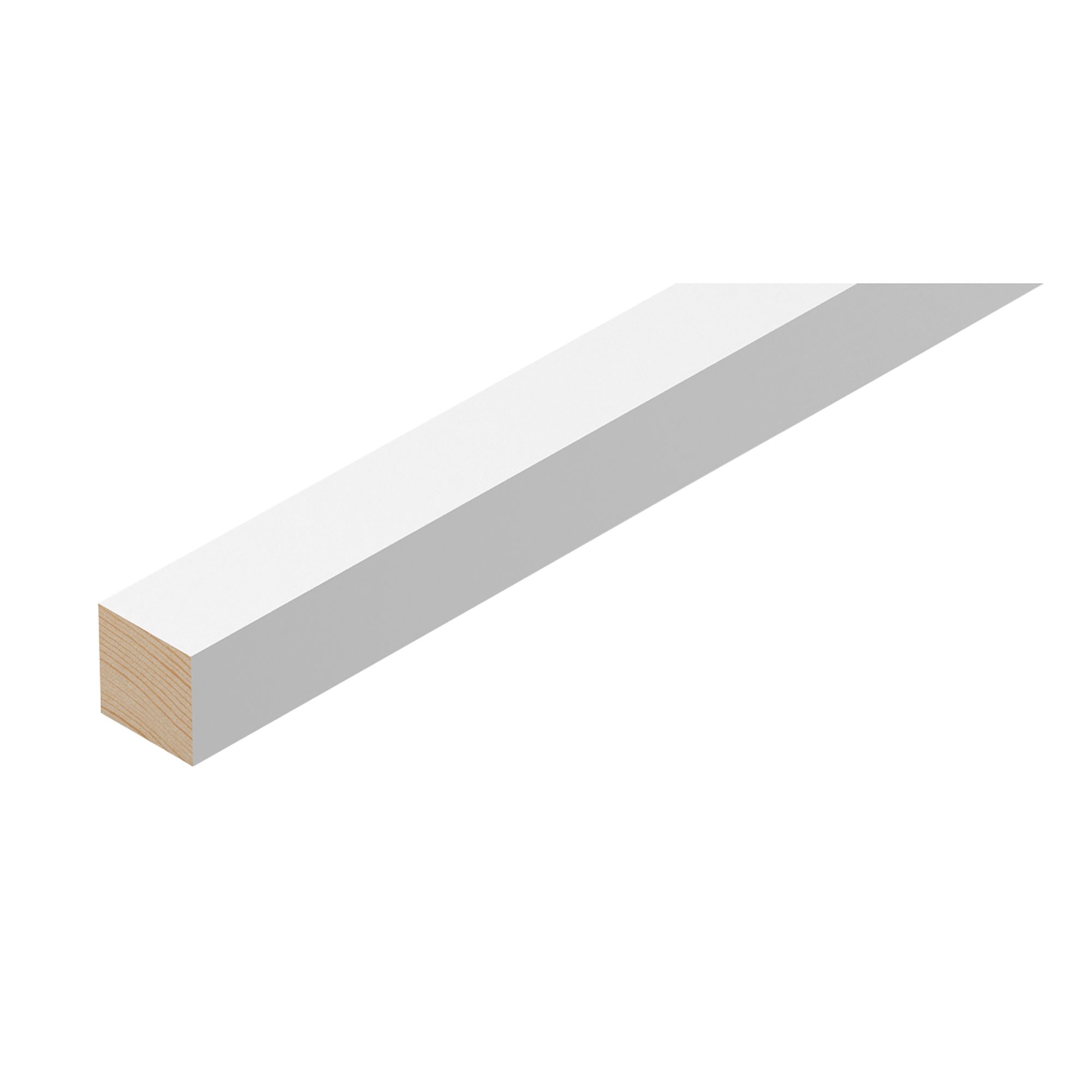 Smooth Primed Square edge Stripwood (L)2.4m (W)34mm (T)34mm