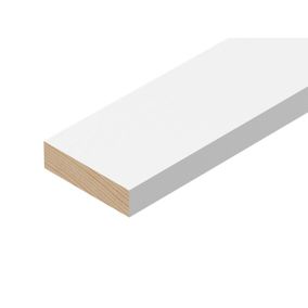Smooth Primed Square edge Stripwood (L)2.4m (W)44mm (T)12mm