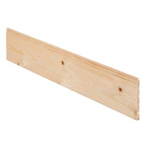 Smooth Spruce Tongue & groove Cladding (L)0.89m (W)95mm (T)7.5mm, Pack of 20