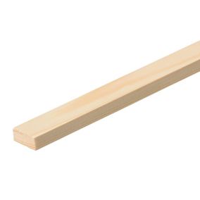 Smooth Square edge Pine Stripwood (L)2.4m (W)25mm (T)10.5mm