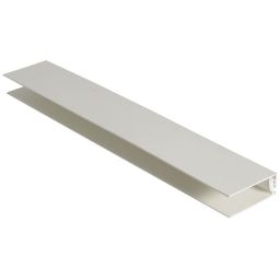 Smooth White PVC Edge trim, (L)4m (W)100mm (T)9mm