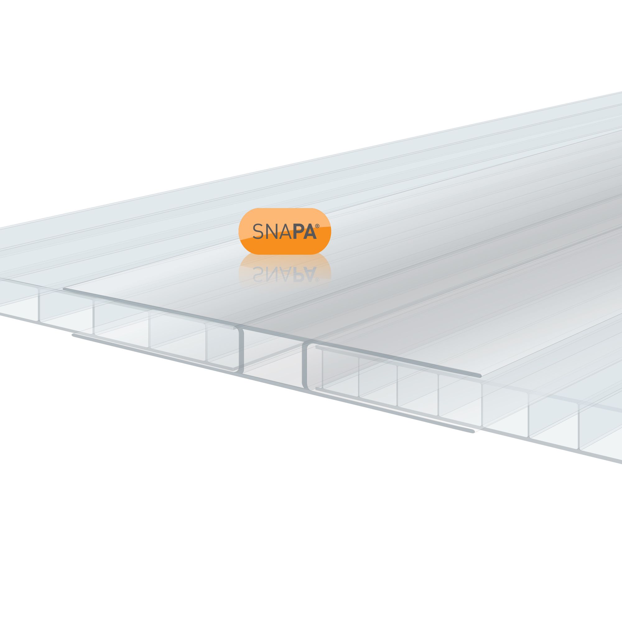 SNAPA Clear H-shaped Profile Jointing strip, (L)3m (W)60mm | DIY at B&Q