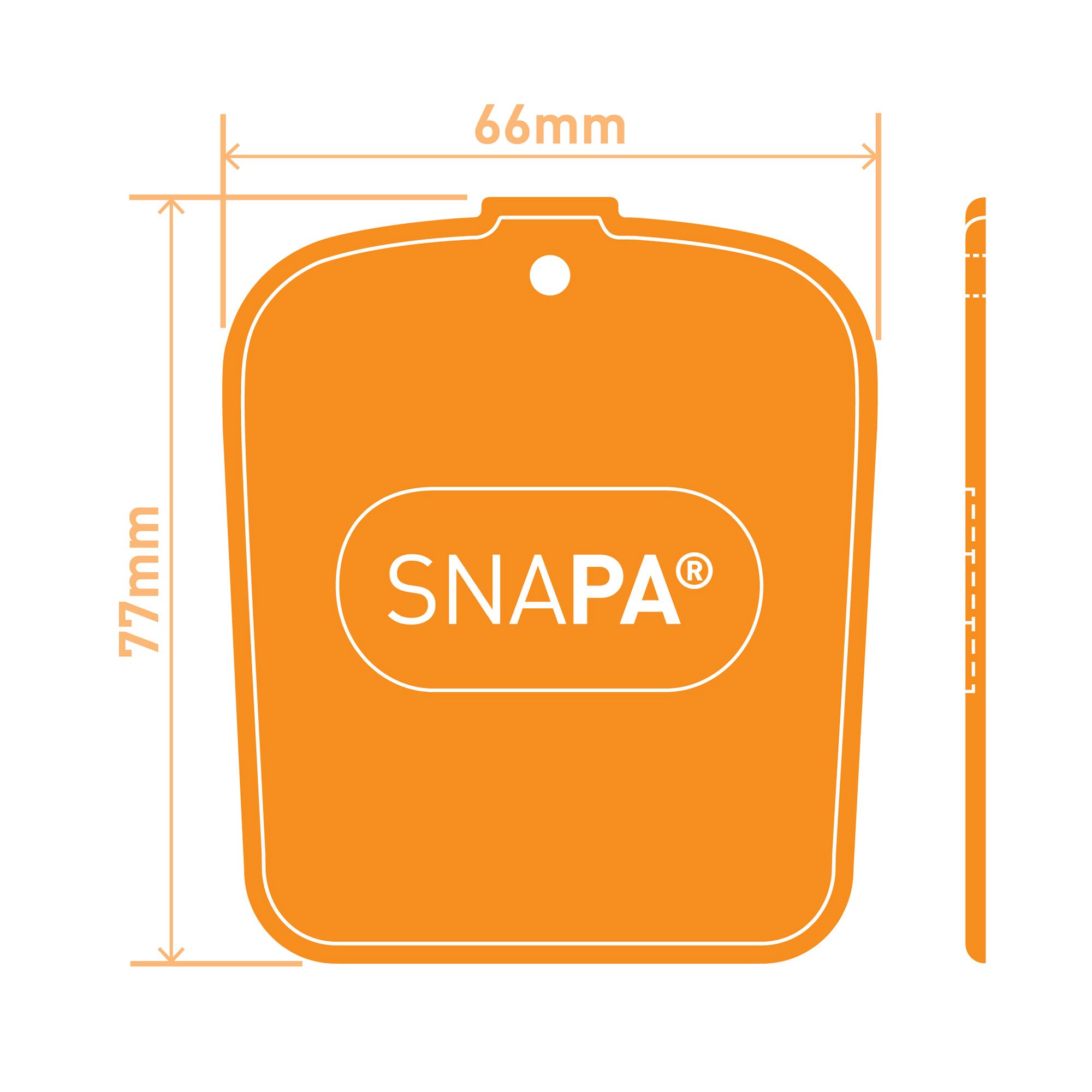 SNAPA White End cap (L)0.08m (W)64mm (T)3mm