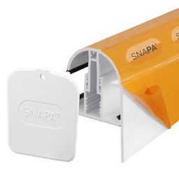 SNAPA White PVC Glazing bar & cap, (L)2.5m (W)52mm (T)79.5mm