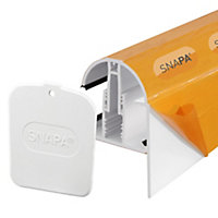 SNAPA White PVC Glazing bar & cap, (L)2m (W)52mm (T)79.5mm