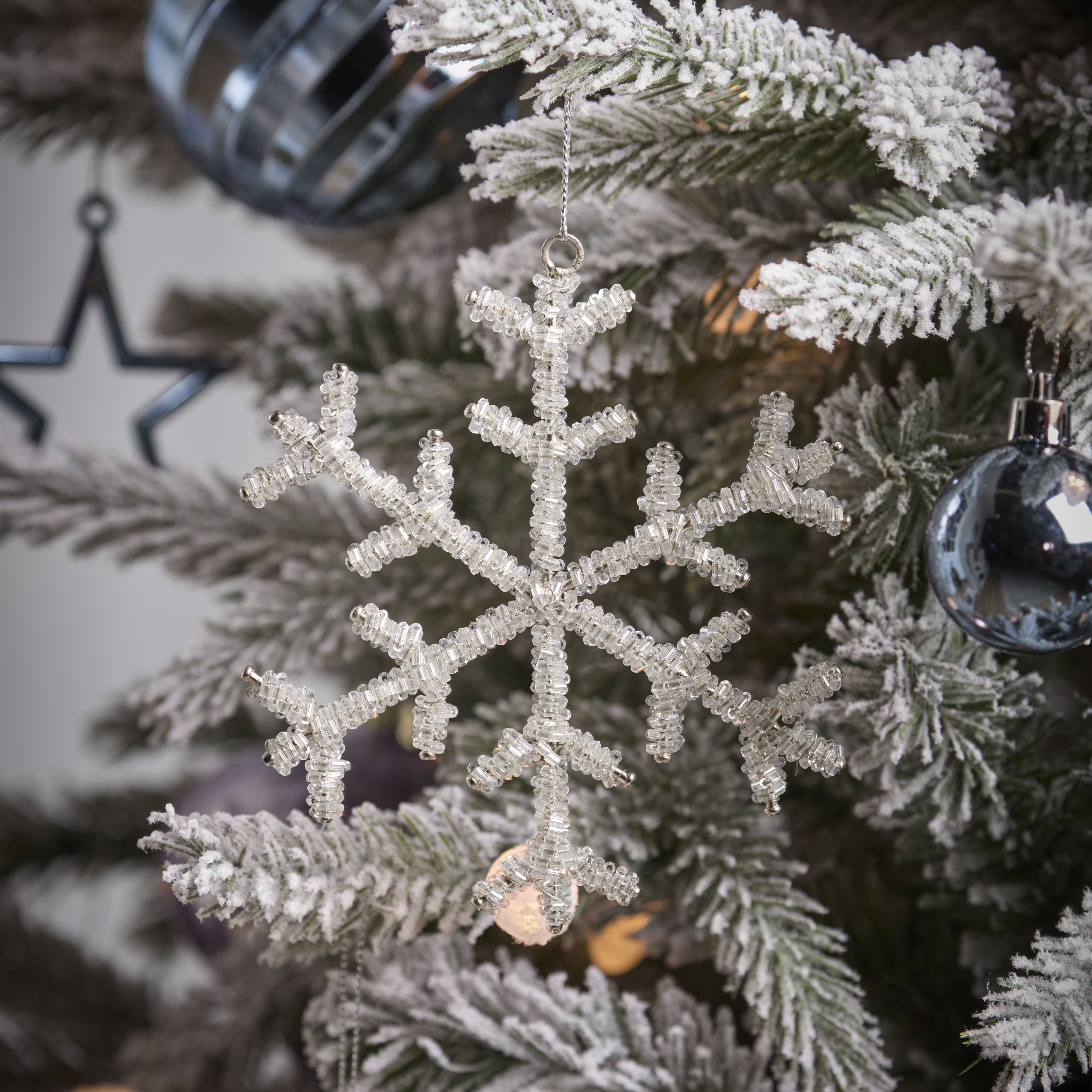 Snowflake Christmas decoration, (H) 130mm