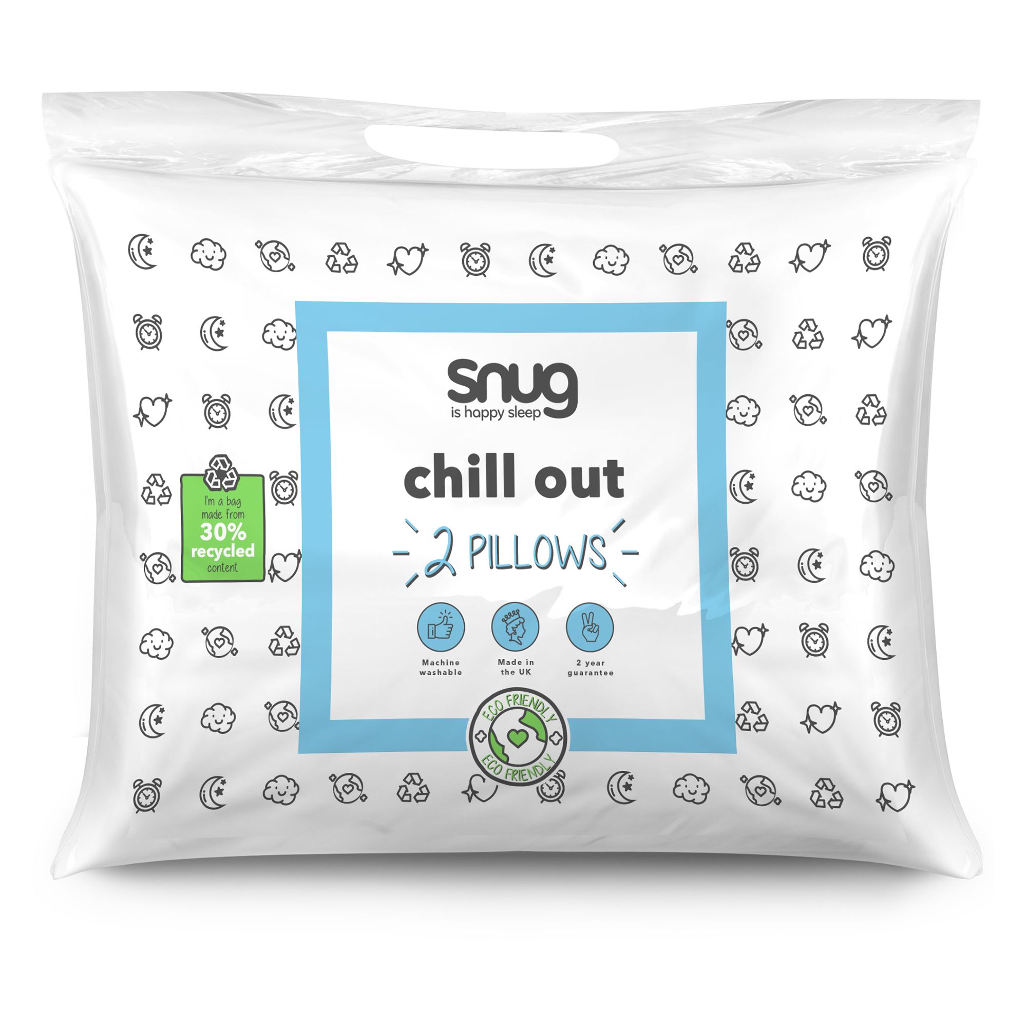 Snug Chill out Medium Pillow, Pair of 2