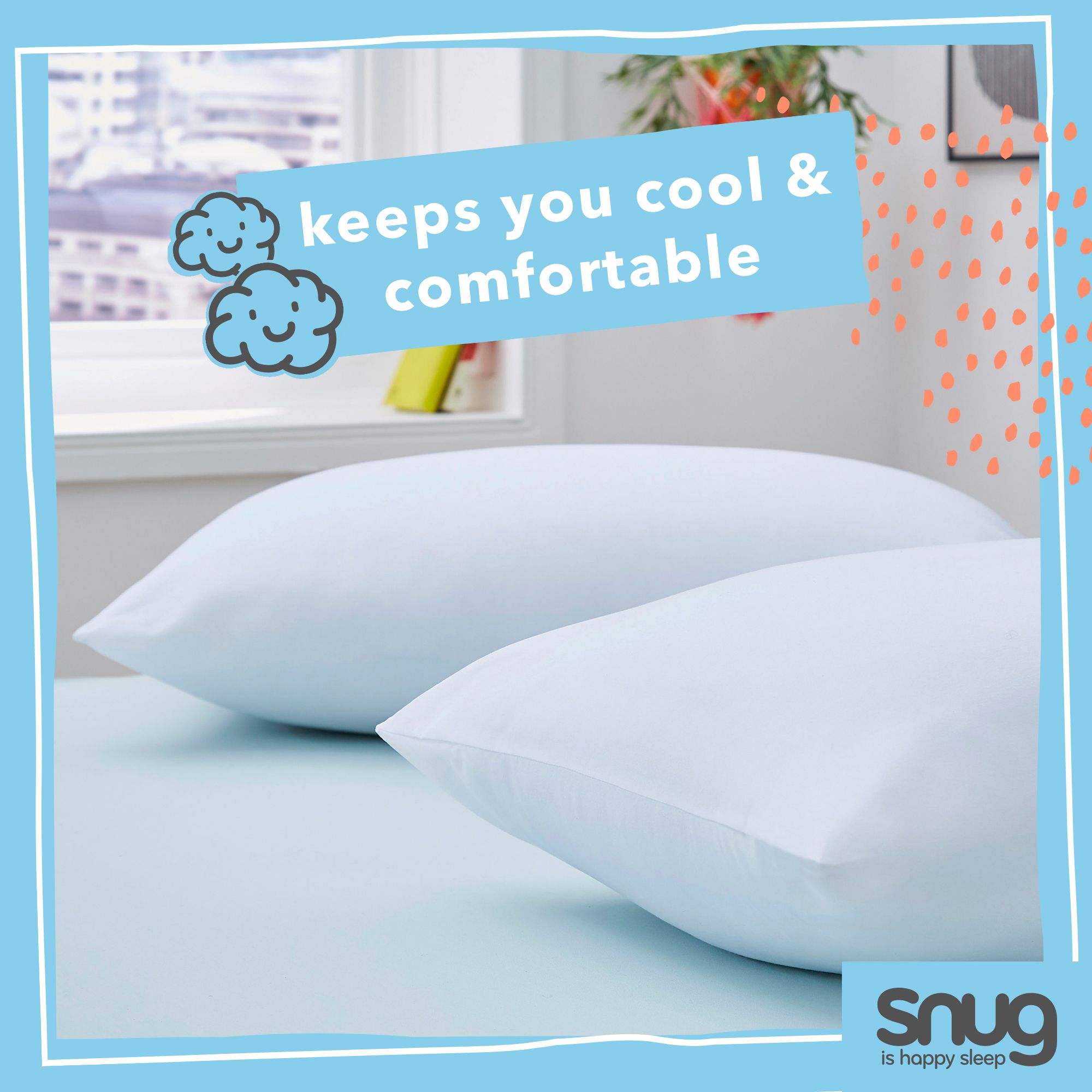 Snug Chill out Medium Pillow, Pair of 2