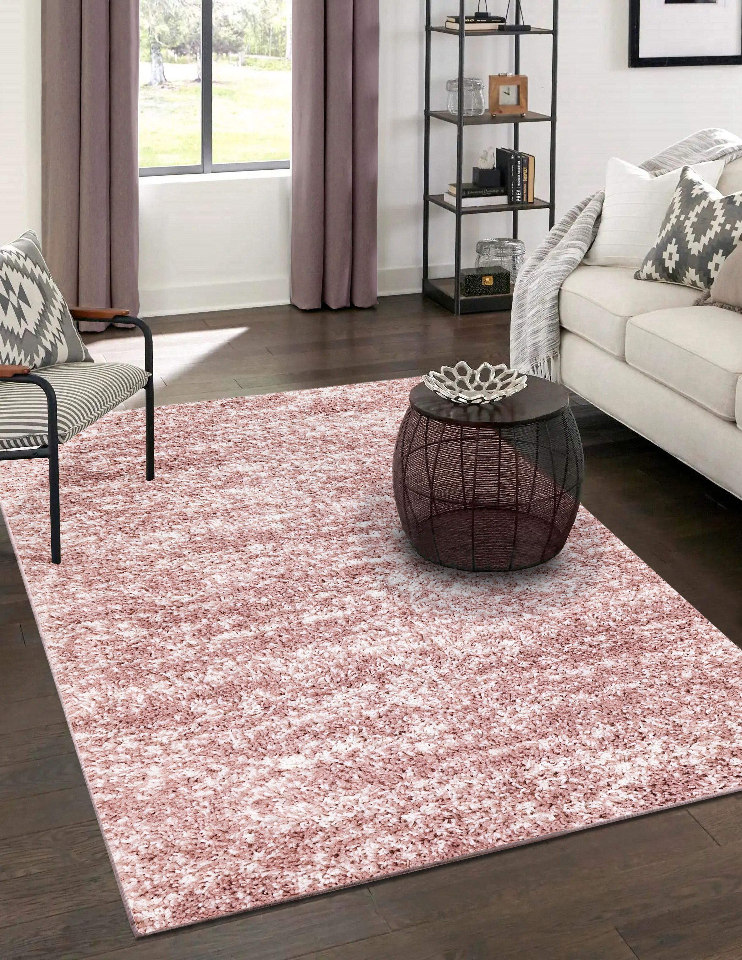 Sofia Pink Tonal Medium Rug, (L)150cm x (W)100cm