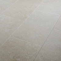 Soft lime stone Warm cream Matt Stone effect Porcelain Floor Tile Sample
