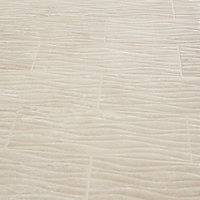 Soft travertin Beige Gloss 3D decor Stone effect Ceramic Tile, Pack of 9, (L)600mm (W)200mm