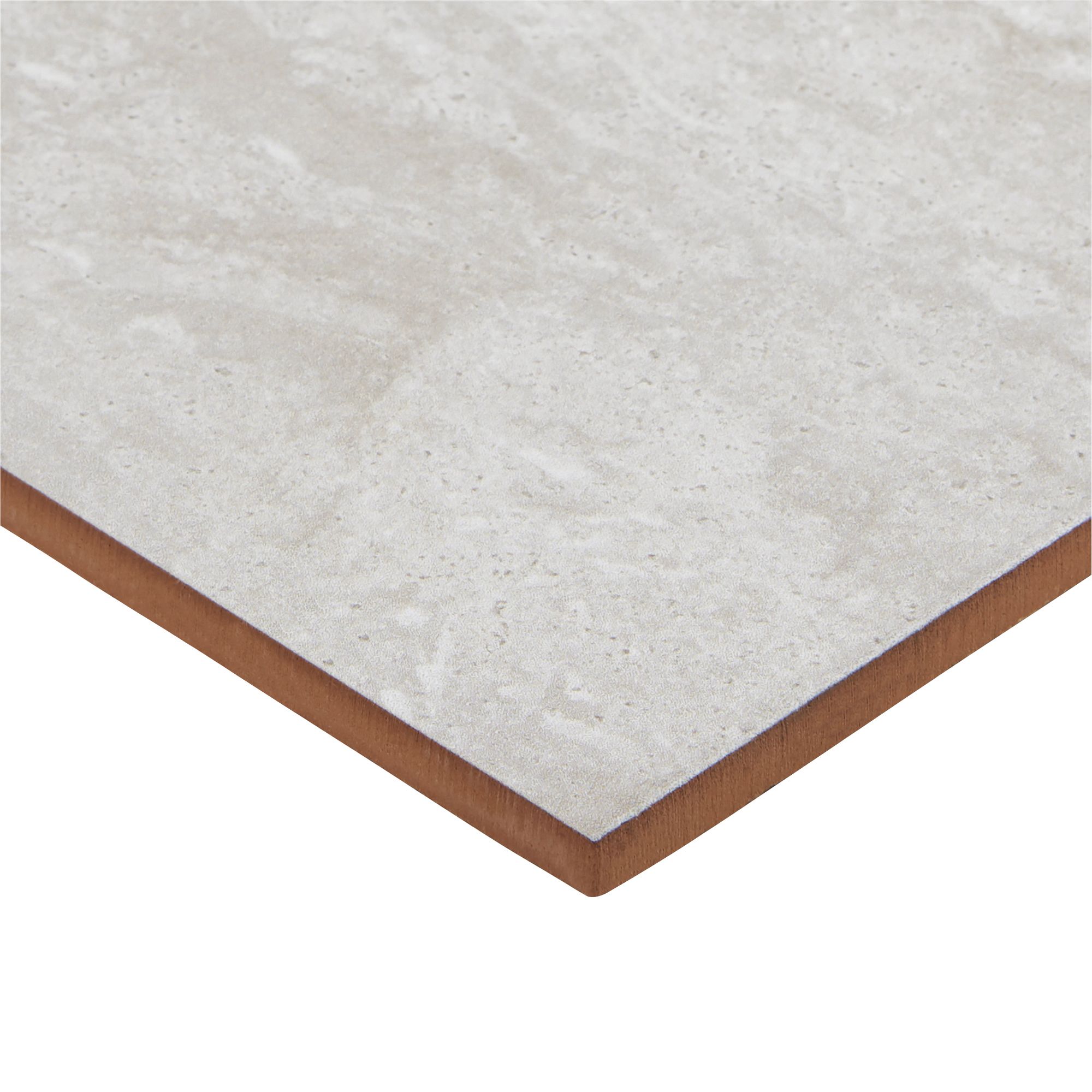 Soft travertin Light grey Gloss Stone effect Ceramic Indoor Tile, Pack of 9, (L)600mm (W)200mm