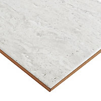 Soft travertin Light grey Matt Stone effect Ceramic Indoor Wall Tile, Pack of 9, (L)600mm (W)200mm