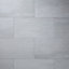 Soft travertine Grey Matt Stone effect Porcelain Wall & floor Tile Sample