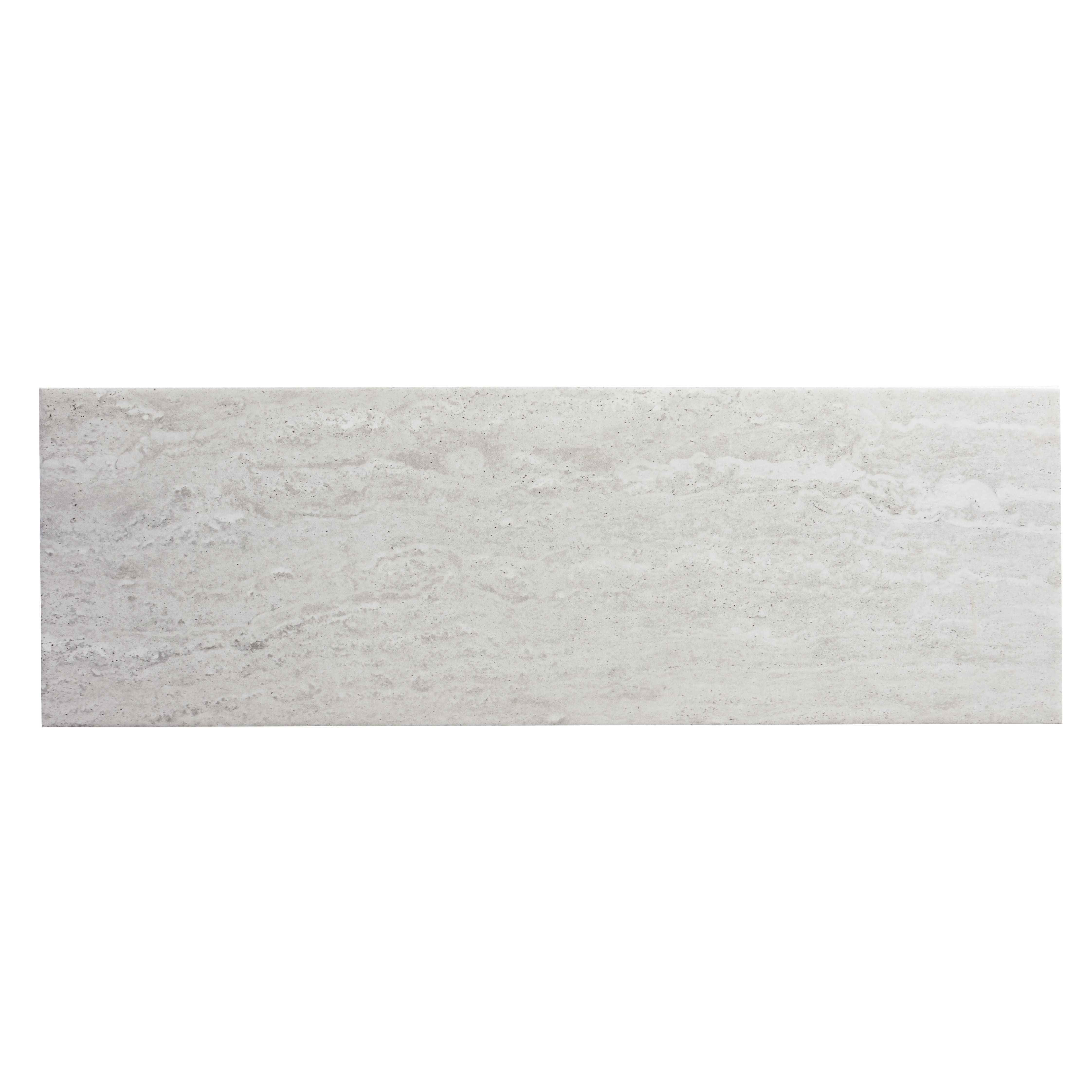 Soft travertine Light grey Matt Stone effect Ceramic Indoor Wall Tile Sample