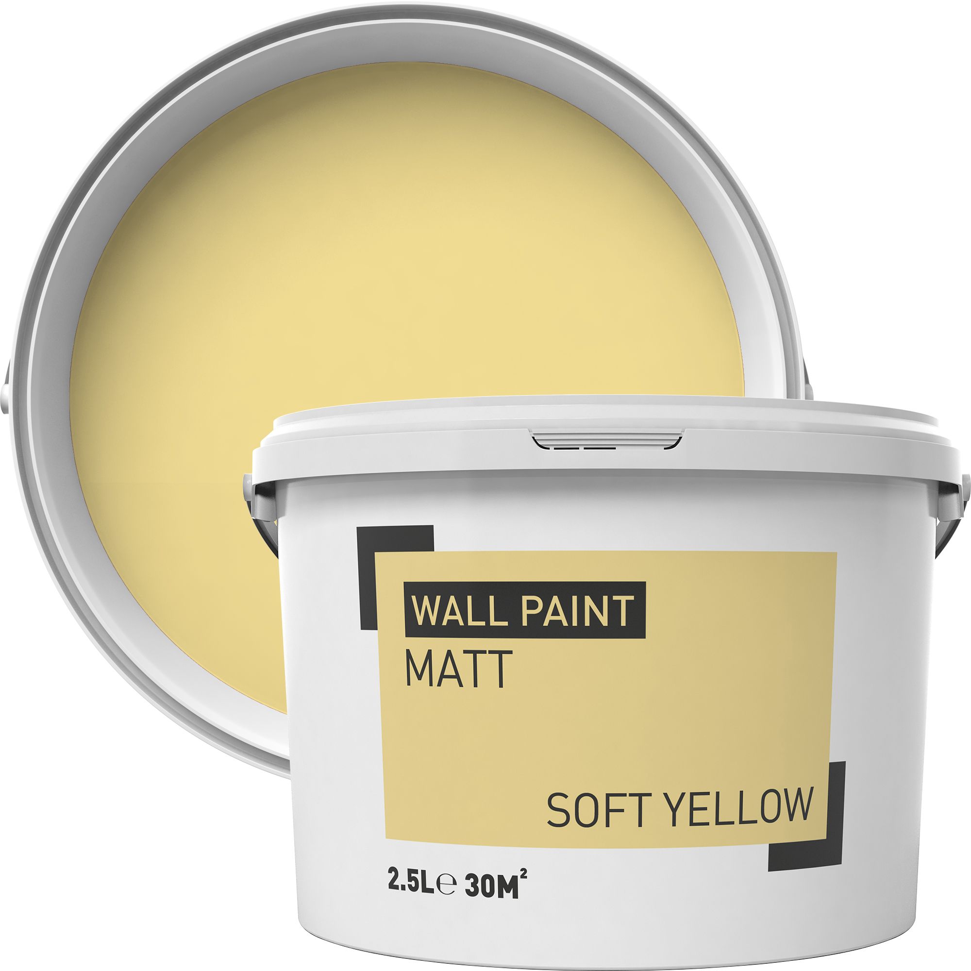 Soft yellow Matt Emulsion paint, 2.5L