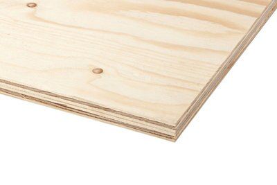 Softwood Spruce plywood (L)2440mm (W)1220mm (T)18mm