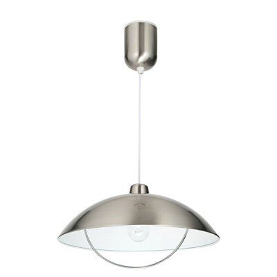 Sol Dome Chrome effect Pendant ceiling light, (Dia)400mm