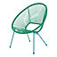 Solano Green & blue Metal Chair