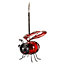 Solar Black & red Copper effect Ladybird Solar-powered LED Outdoor Hanging light