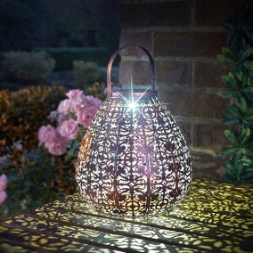 Solar Bronze Metal Bronze effect Solar-powered Outdoor LED Lantern