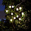 Solar Firefly jar Solar-powered Warm white 10 LED Outdoor String lights