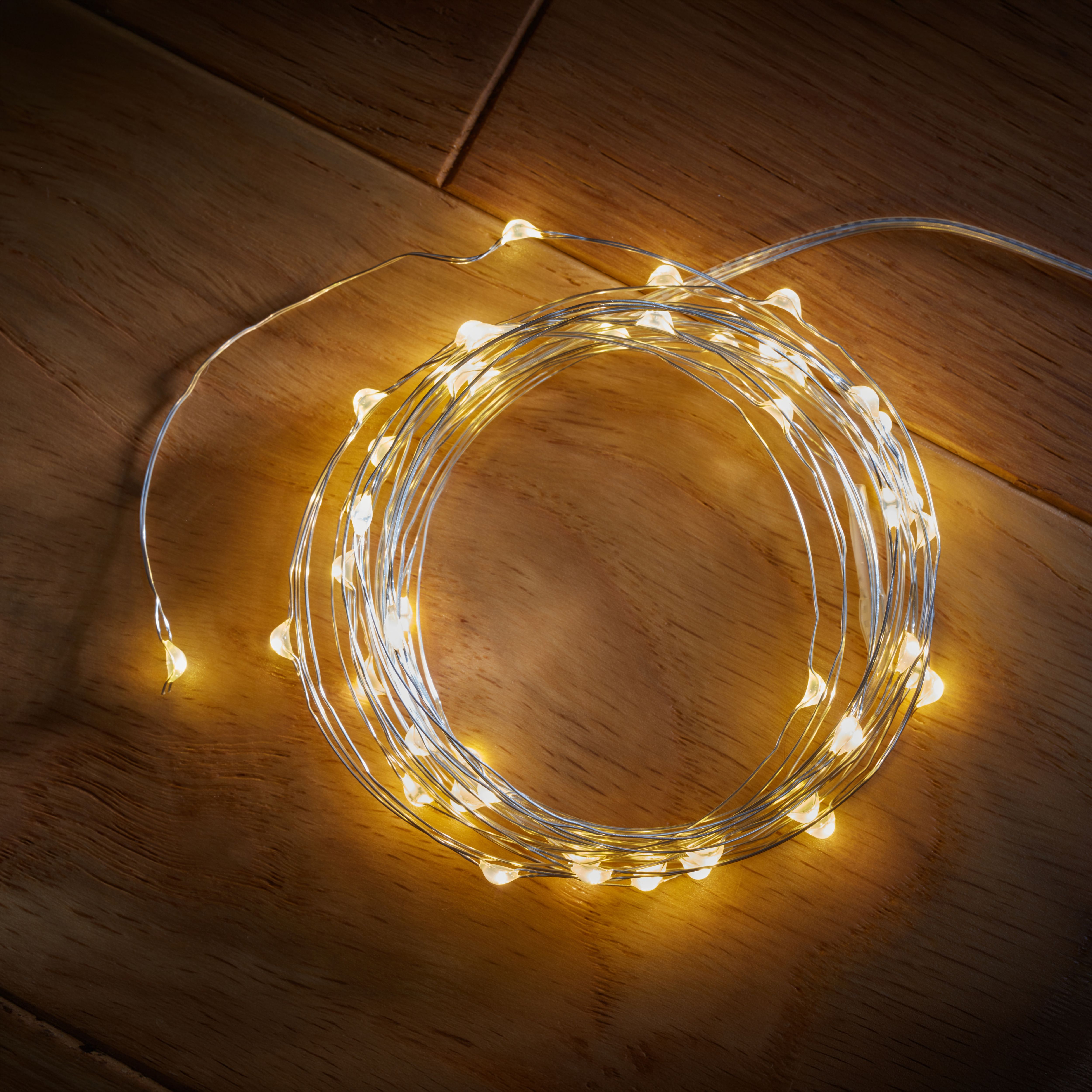 Solar String Lights Firefly Battery-powered Warm white 100 Integrated ...