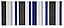 Solaris Blue Striped Ceramic Tile, Pack of 10, (L)500mm (W)200mm