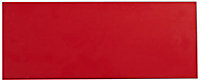 Solaris Red Matt Plain Wood effect Ceramic Tile, Pack of 10, (L)500mm (W)200mm