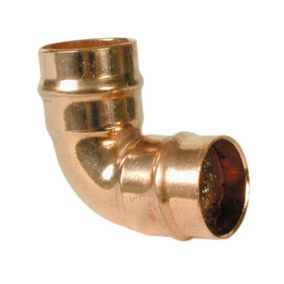 Solder ring 90° Pipe elbow (Dia)15mm 15mm, Pack of 2