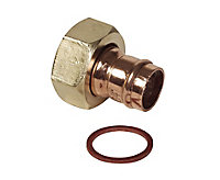Solder ring Tap connector 15mm x ½" Pack of 2