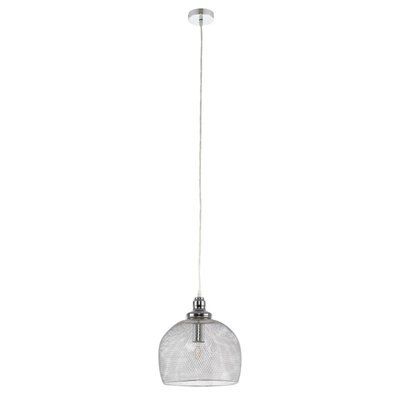 Solent Cage Chrome effect LED Pendant ceiling light, (Dia)280mm
