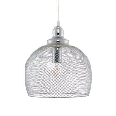 Solent Cage Chrome effect LED Pendant ceiling light, (Dia)280mm